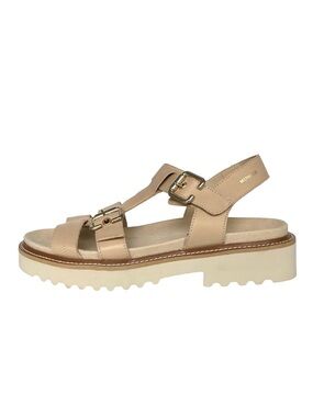 Mephisto Valny Caged Fisherman Platform Lug Sole Sandals 39 Beige